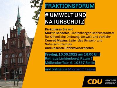 Fraktionsforum Umwelt und Naturschutz am 10.06.2022